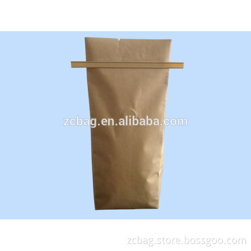 1lbs printing coffee bean kraft Aluminium foil tin tie one way valve packaging bag